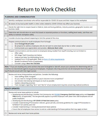 FREE 30+ Work Checklist Samples in Google Docs | MS Word | Apple Pages | PDF