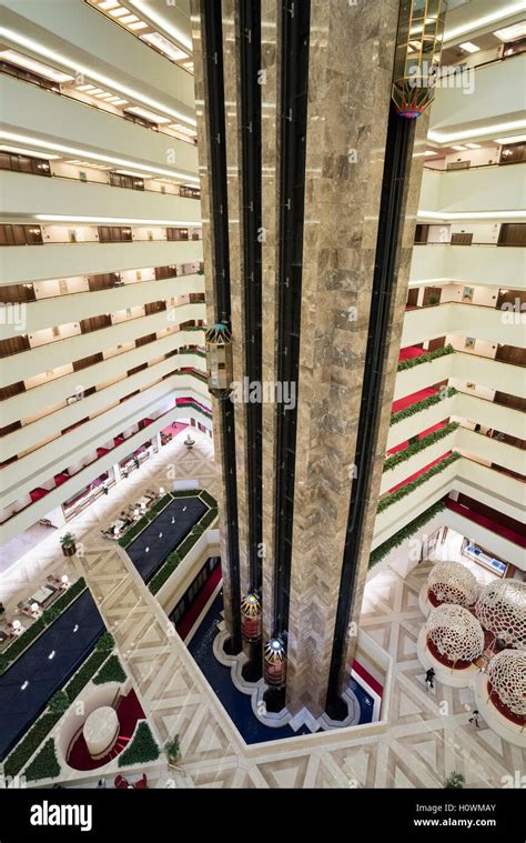 Interior Of Atrium Inside Sheraton Hotel In Doha Qatar Stock Photo Alamy