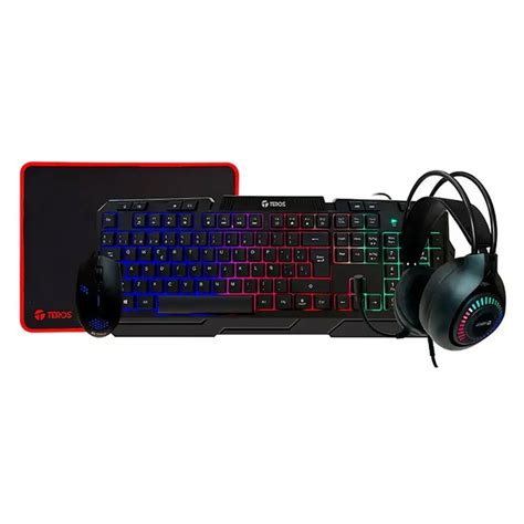 Combo Gamer En Teclado Mouse Headset Pad Mouse Teros Teros