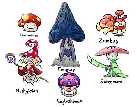 Mushroom Enemies by inkdragonworks on DeviantArt