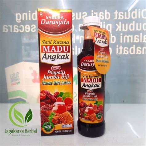 Jual Sari Kurma Madu Angkak Darusyifa Plus Propolis Jambu Biji Daun Ubi