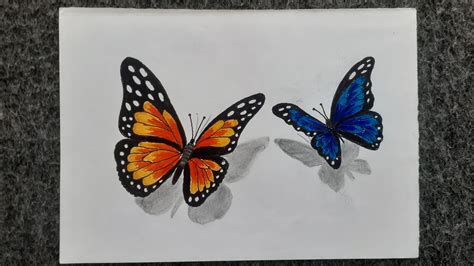 How To Draw Butterfly Easy Monarch Butterfly Drawing And Coloring