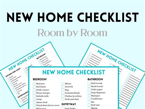 New Home Checklist, Custom Home Checklist, Moving House Planner Printable Moving Home Planner ...