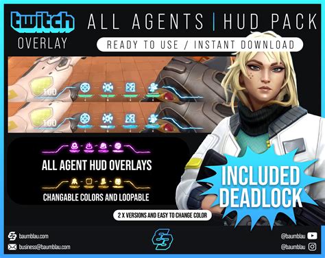 Animated Valorant Hud Overlay With New Deadlock 2 Versions Etsy Hong Kong