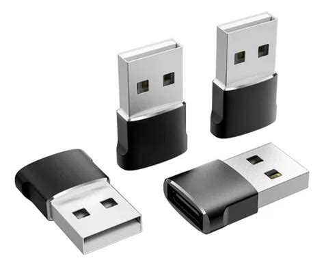 Pacote Adaptadores Usb C F Mea Para Usb Macho Preto