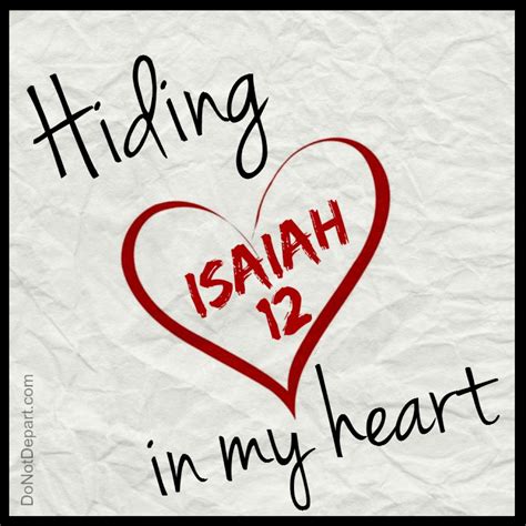 Printable Resources to Memorize Isaiah 12 in 2021 - Do Not Depart