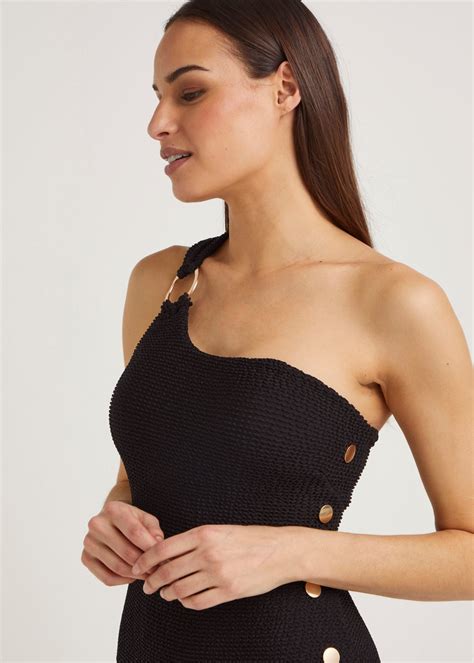 Et Vous Black One Shoulder Swimsuit Matalan