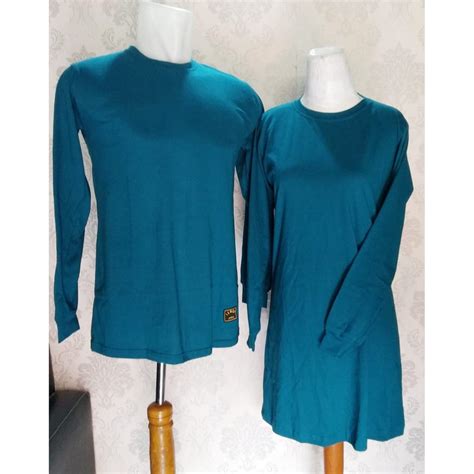 Jual S XXXL Kaos Polos Oblong Couple Tunik Muslimah Tosca Tua Seragam