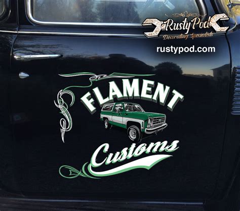 Personalized Hot Rod Garage Custom Sticker 11028 Rustypod Store