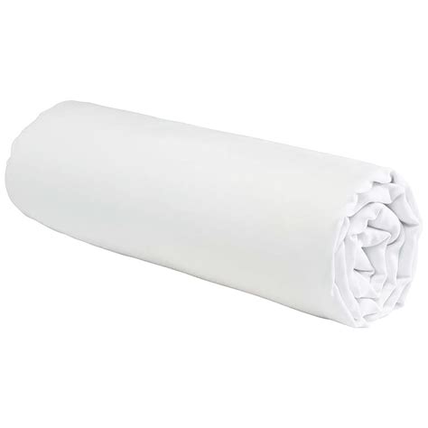 Drap-housse Percale Blanc Bonnet 35 - 160x200 cm | 100% coton | Le Roi ...