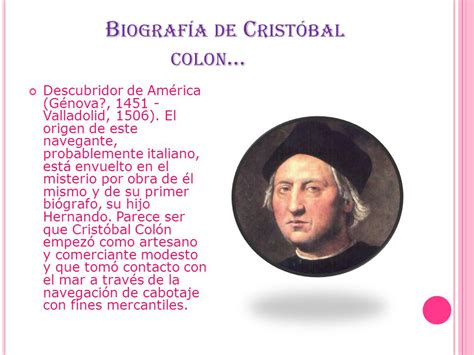 Biografia De Cristobal Colon Seonegativo