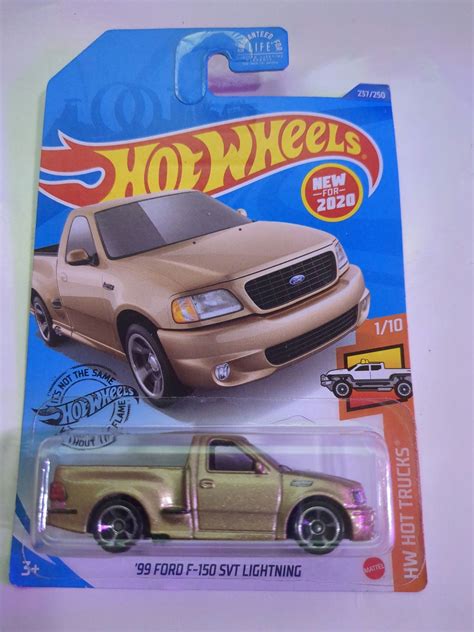 99 Ford F 150 SVT Lightning HW Hot Trucks Gold Etsy