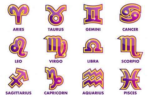 Premium Vector | Purple astrology signs, zodiac symbols. app icons for ui