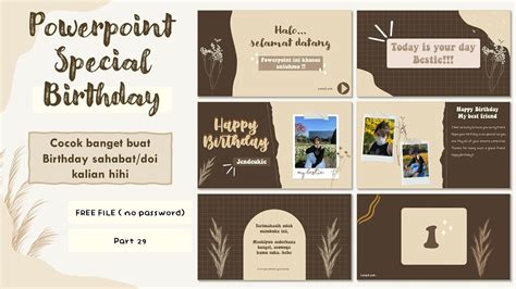 Powerpoint Tema Birthday Buat Sahabat🎂😋 Free File Youtube