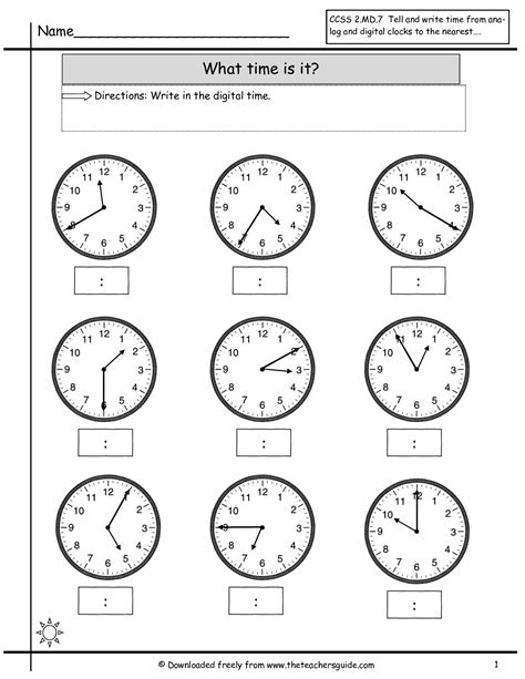 Telling Time Worksheets Grade To The Nearest Minute Telling Time Hot