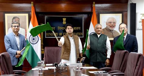 Union Minister Of Civil Aviation Shri Jyotiraditya M Scindia Flags Off