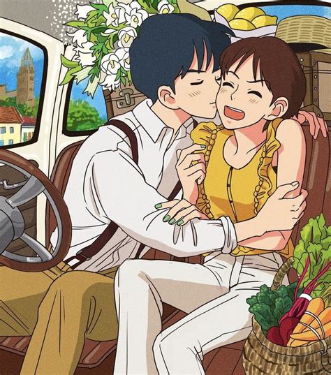 Seiji And Shizuku Studio Ghibli Fanart Studio Ghibli Art Studio