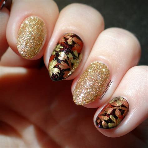 35 Leaf Nail Art Ideas - nenuno creative