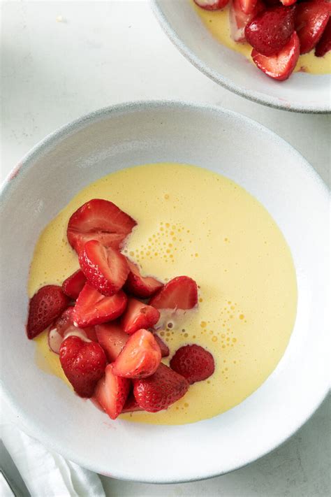 Strawberries In Rose Cr Me Anglaise Recipe Nyt Cooking