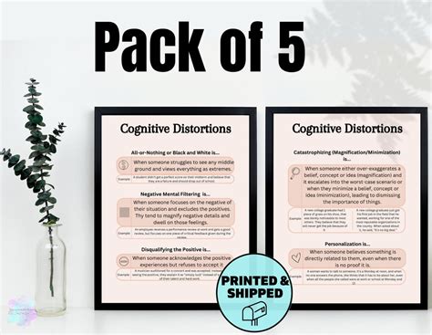 Twelve Cognitive Distortions Definitions With Examples Bundle Of 5