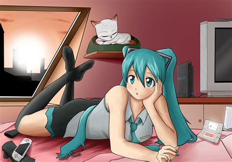 Photo Vocaloid Hatsune Miku Sundown Anime Girls