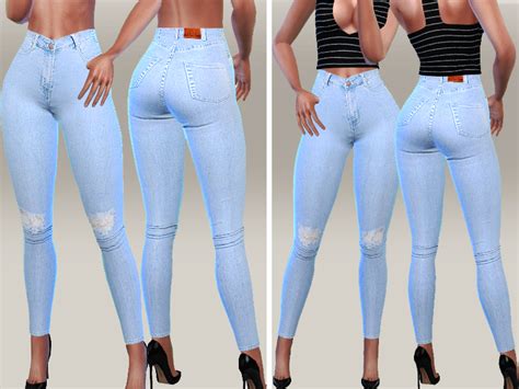 The Sims Resource Denim Skinny Jeans 059