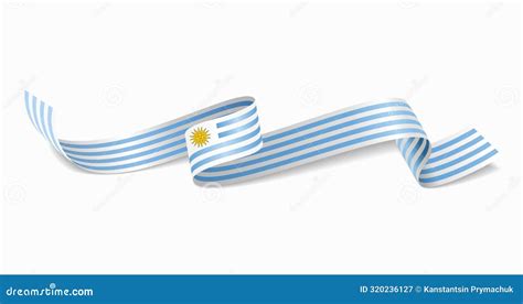 Fondo Abstracto Ondulado De La Bandera Uruguaya Ilustración Vectorial