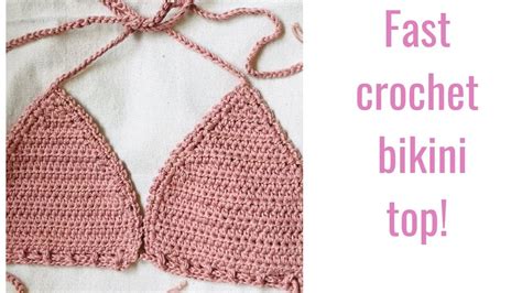 FAST CROCHET BIKINI TOP Crochet Crochetbikini YouTube