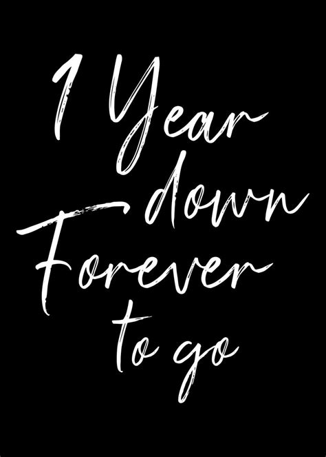 Year Down Forever To Go Poster Picture Metal Print Paint By