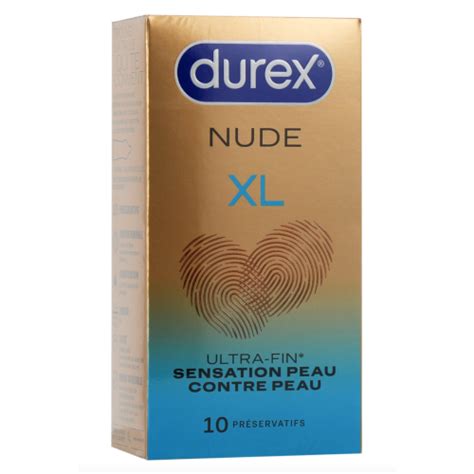 Durex Nude Extra Large XL 10 Préservatifs Confort et Sensations Pharma360
