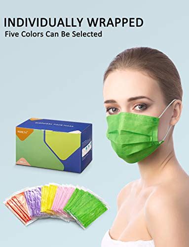 Pack Of 50 Disposable Face Masks 3 Ply Breathable Comfortable Safety