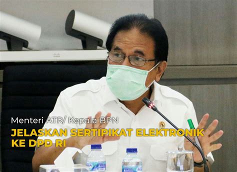 Infopublik Menteri Atr Jelaskan Sertifikat Elektronik Ke Dpd Ri