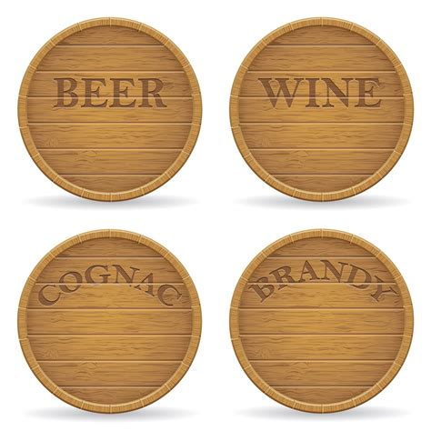 Set Wooden Barrel Vector Illustration 492698 Vector Art At Vecteezy