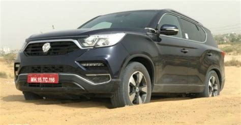 G Ssangyong Rexton Mahindra Rexton Spied Undergoing Offroad Testing