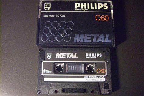 Vintage Audio Cassette Tape Phillips Metal C 60 Audio Tape Tape Deck Cassette Tape