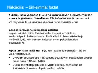 Nälkäkriisi 2017 ja UNICEF PPT Free Download