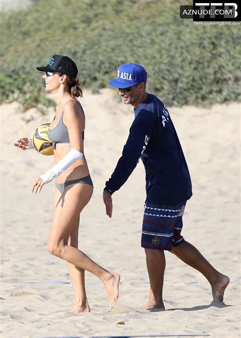 Alessandra Ambrosio Sexy Seen Flaunting Her Hot Bikini At The Beach Playing Volleyball With Her