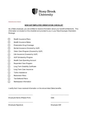 Fillable Online Checklist For New Employees Ucsd Blink Fax Email