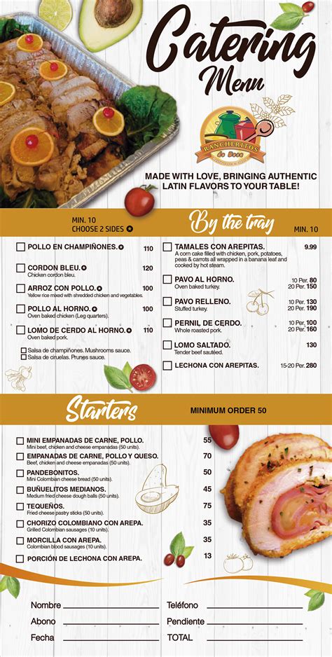 MENU-CATERING – Rancheritos