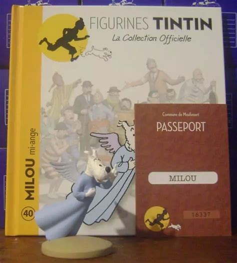 FIGURINE FIGURE TINTIN Collection Officielle N40 Milou Mi Ange EUR