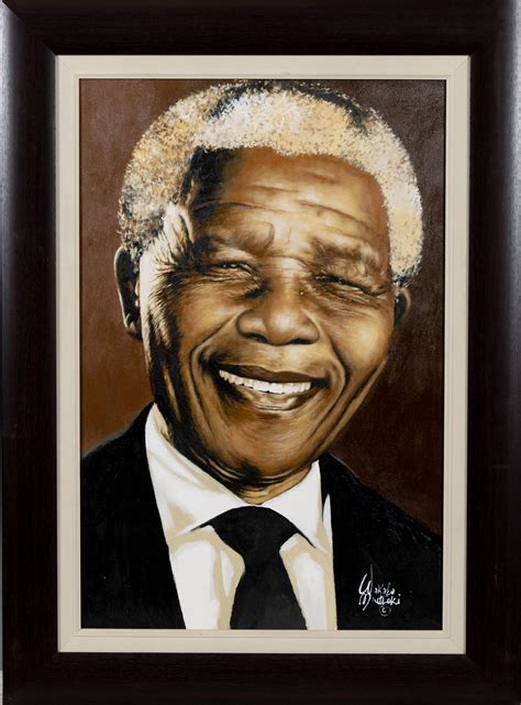 Wakaba Mutheki Portrait Of President Nelson Mandela Mutualart