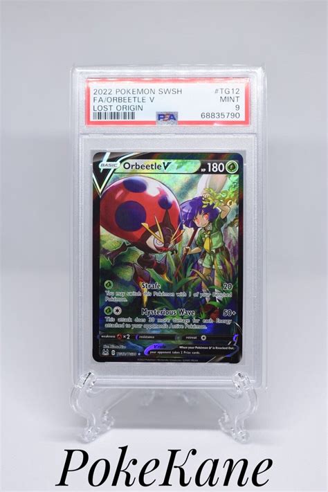 Psa Pok Mon Tcg Orbeetle V Lost Origin Trainer Gallery Tg Tg Holo