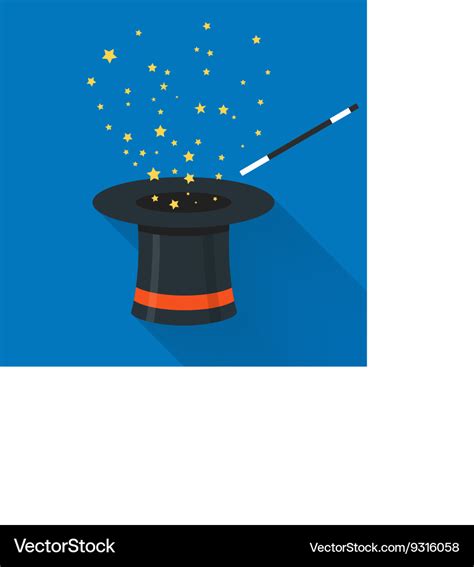 Abracadabra cartoon concept magic wand with stars Vector Image