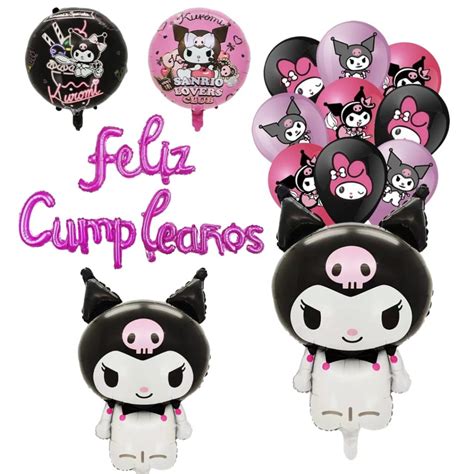 Set Globos Aluminio Globos L Tex Feliz Cumplea Os Kuromi Tu