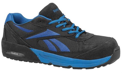 REEBOK Athletic Shoe, 11 1/2, M, Men's, Dark Gray/Blue, Composite Toe ...