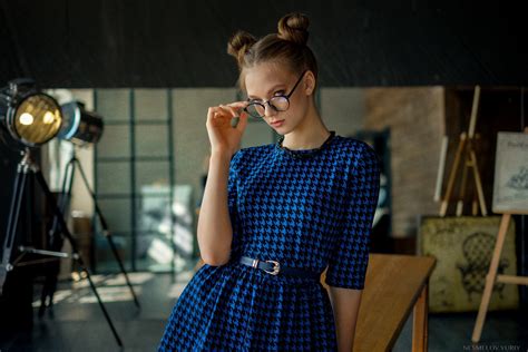 Wallpaper Model Looking At Viewer Portrait Women With Glasses