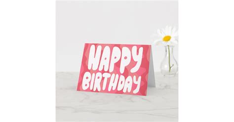 HAPPY BIRTHDAY Bubble Letters Colorful CUSTOM Bday Card | Zazzle