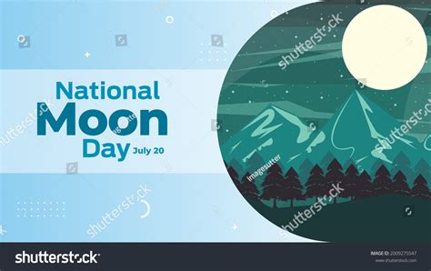 National Moon Day On July 20 Stock Vector Royalty Free 2009275547