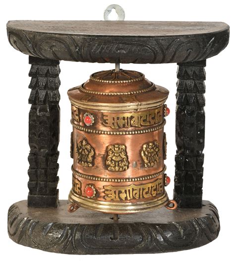 Tibetan Buddhist Prayer Wheel With Auspicious Mantras Made In Nepal