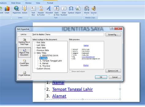 Cara Membuat Hyperlink Pada Power Point Maz Dwaiem